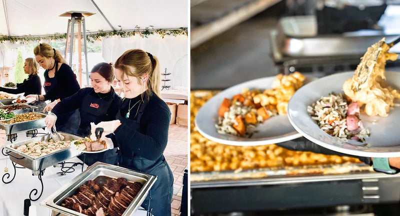 serving food at an event