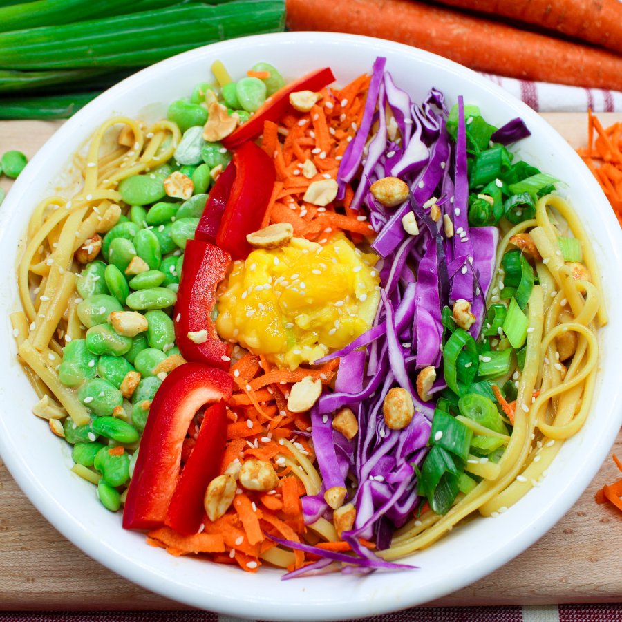 Plant Based Meal - Thai Peanut Noodles with Mango