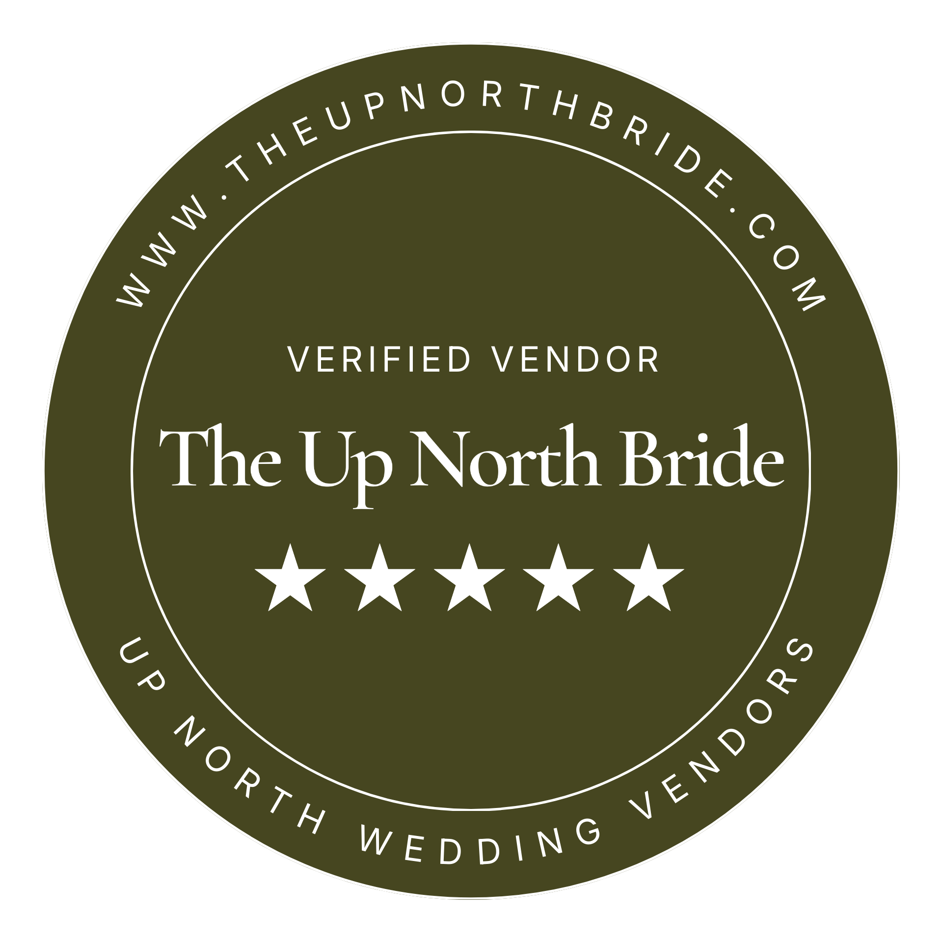 Verified vendor badge for 'The Up North Bride' 