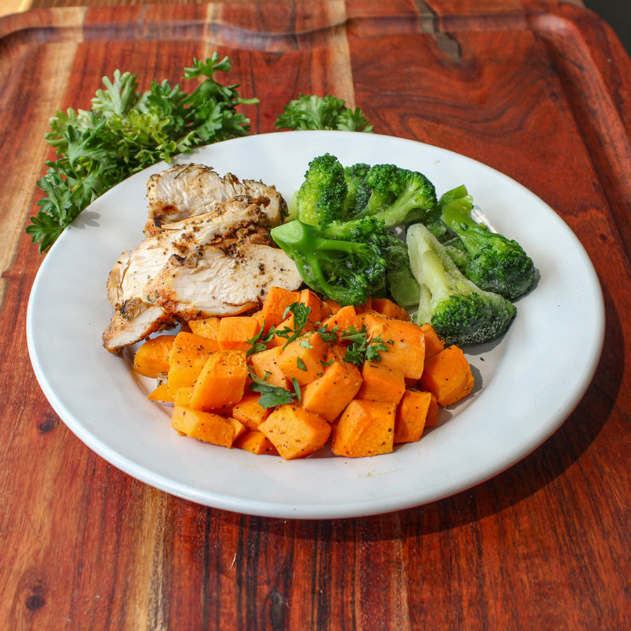 The Best Grilled Chicken with Sweet Potato and Broccoli