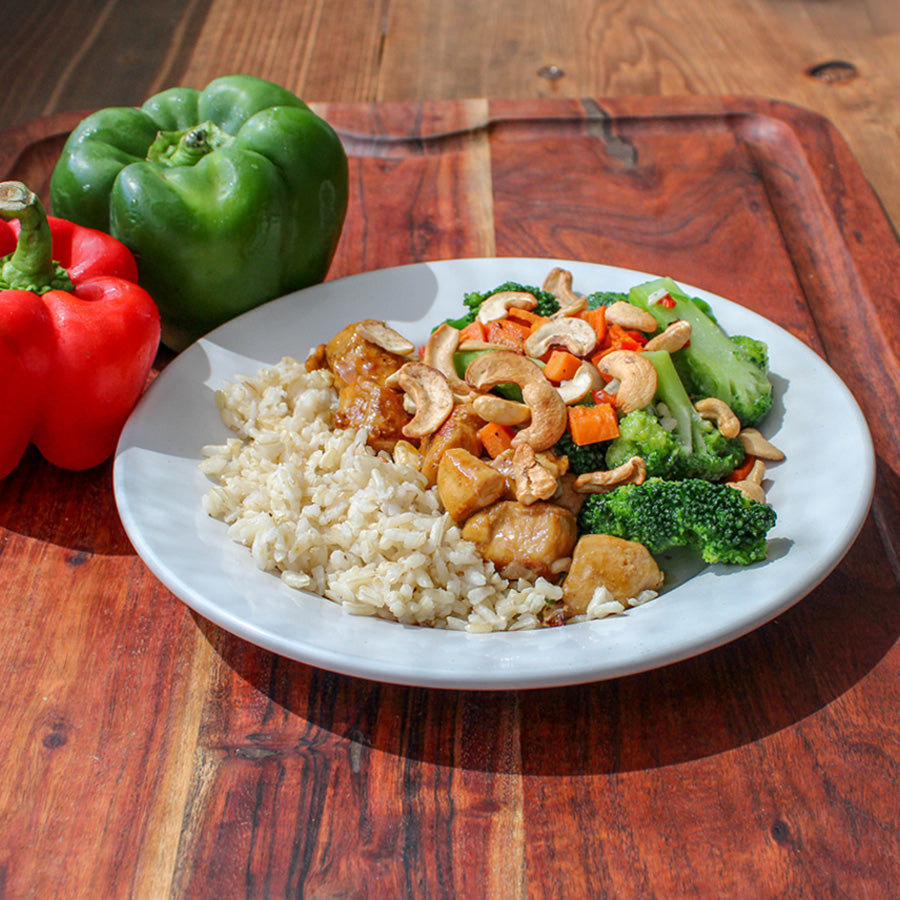 Cashew Chicken Stir Fry with Brown Rice