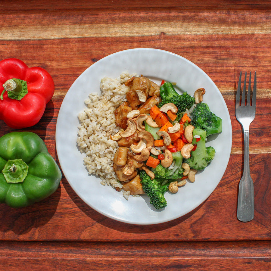 Cashew Chicken Stir Fry with Brown Rice