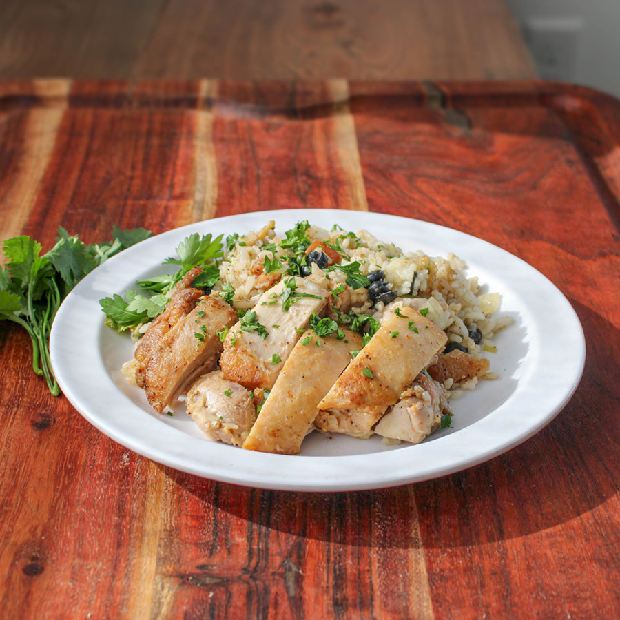 Chicken Thighs & Cajun Fried Rice
