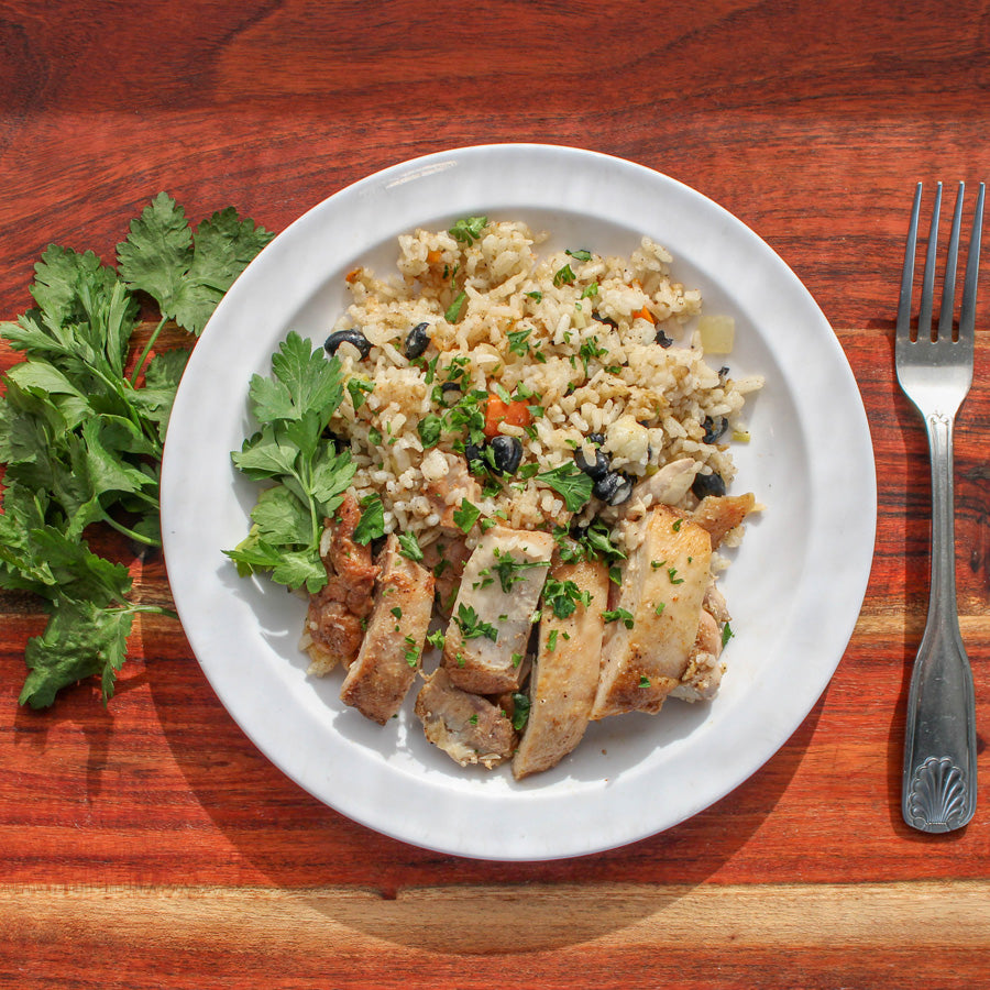 Chicken Thighs & Cajun Fried Rice