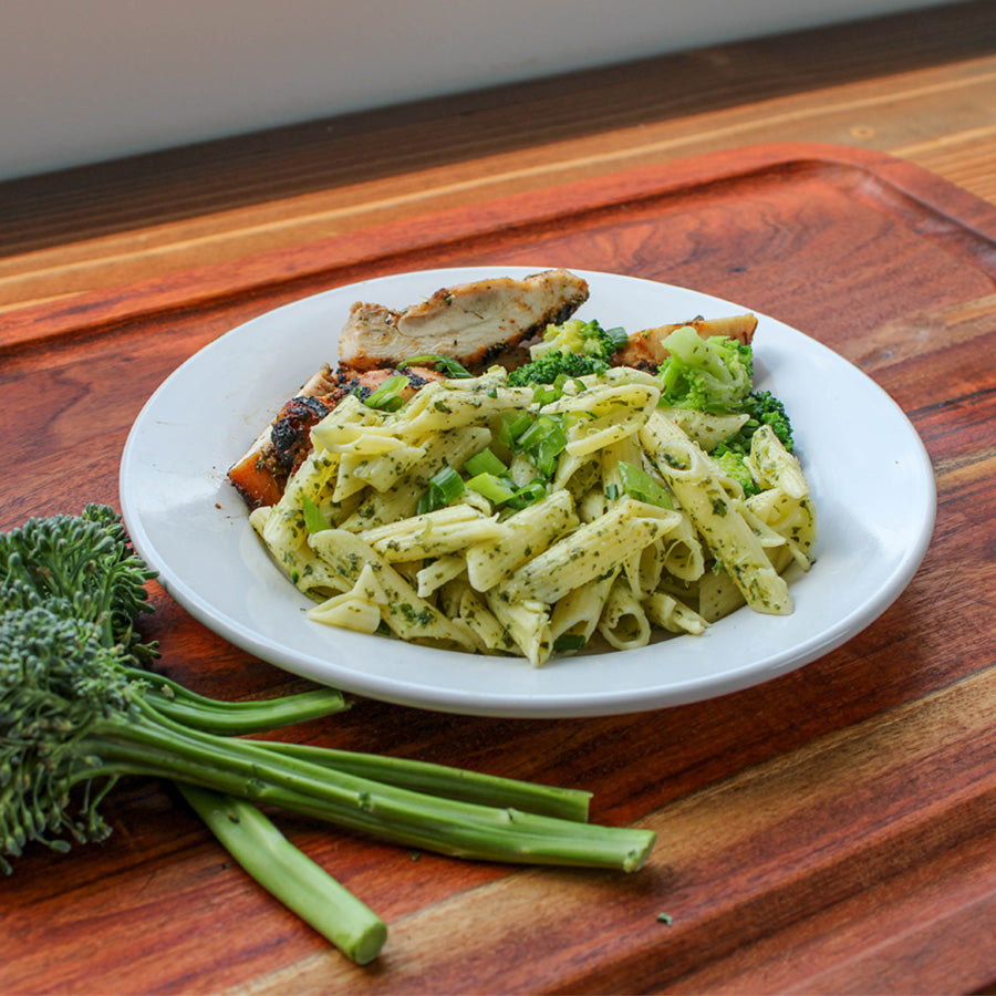 Green Goddess Pasta w/ Grilled Chicken & Broccoli