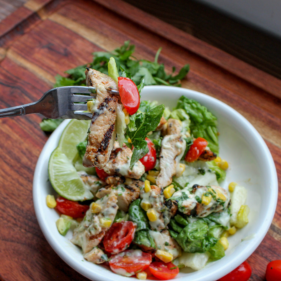 Grilled Corn & Chicken Salad