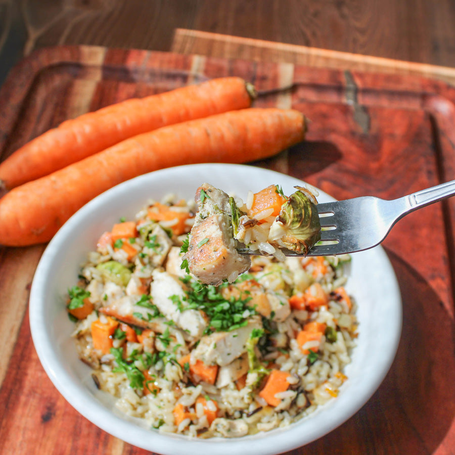 Harvest Salad w/ Chicken & Maple-Sage Vinaigrette