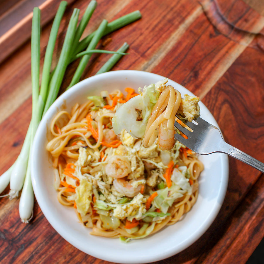 High Protein Pad Thai with Chicken, Shrimp & Peanuts