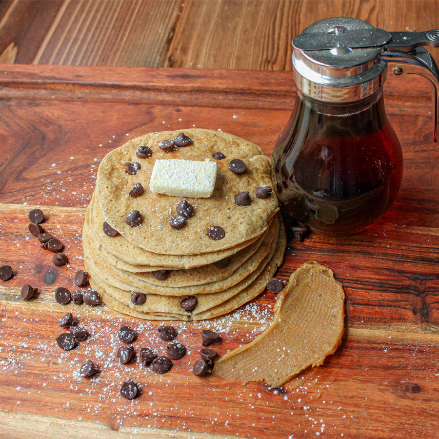 Peanut Butter Chocolate Chip Protein Pancake