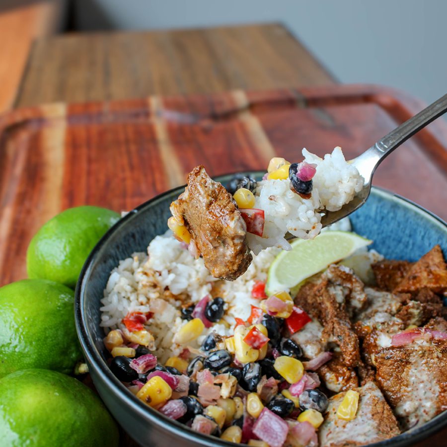 Steak Burrito Bowl With Chipotle Ranch