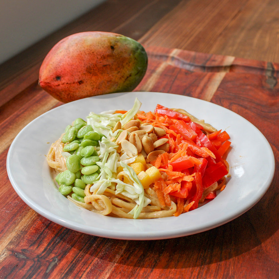 Plant Based Meal - Thai Peanut Noodles with Mango