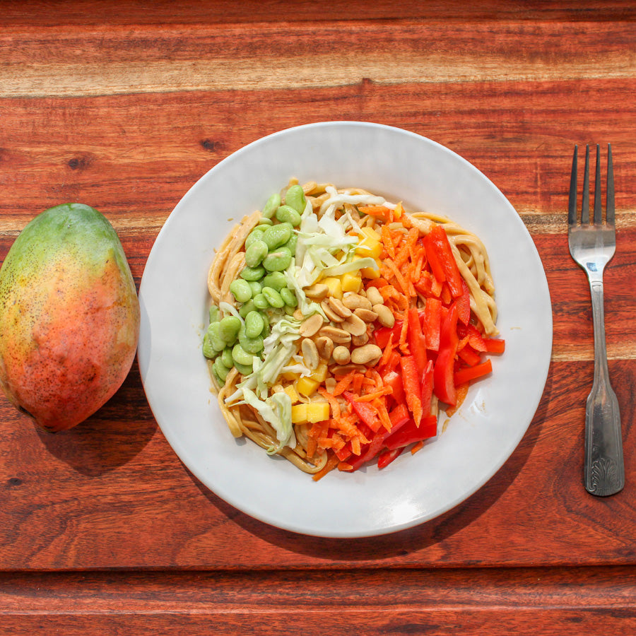 Plant Based Meal - Thai Peanut Noodles with Mango