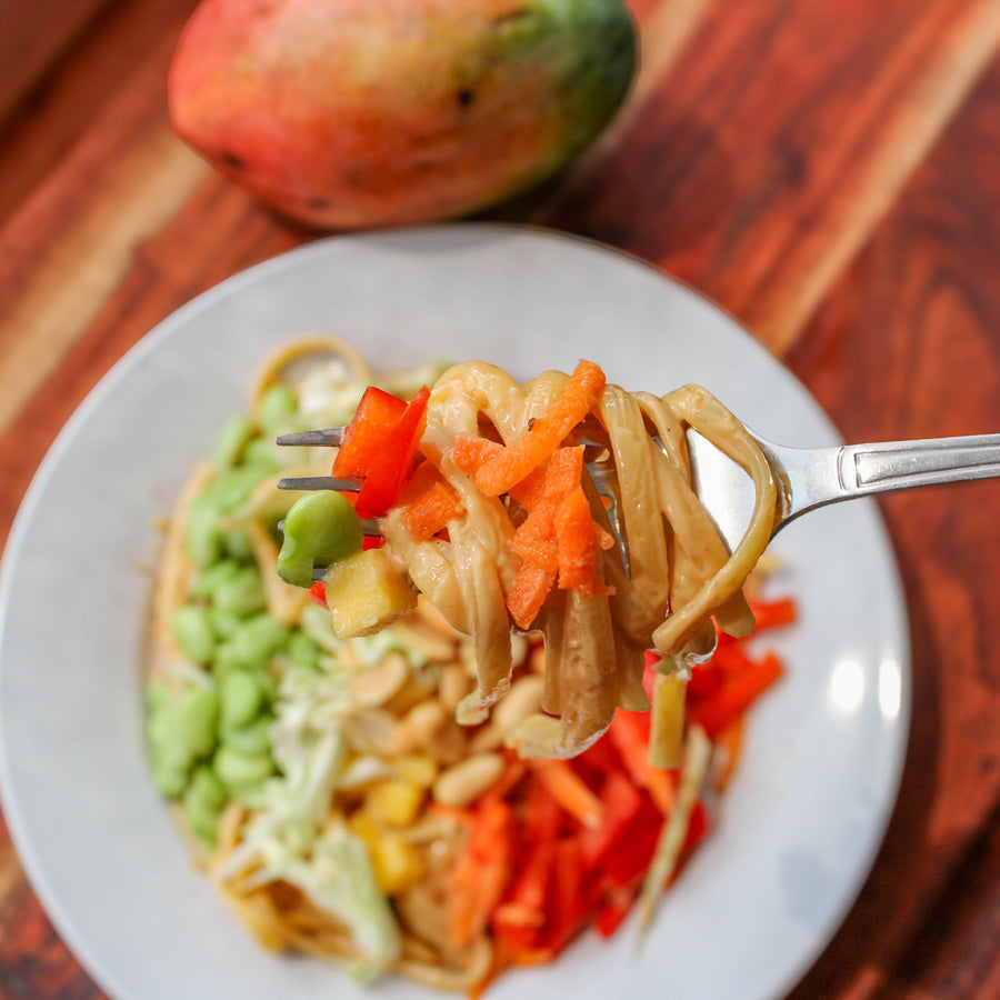 Plant Based Meal - Thai Peanut Noodles with Mango